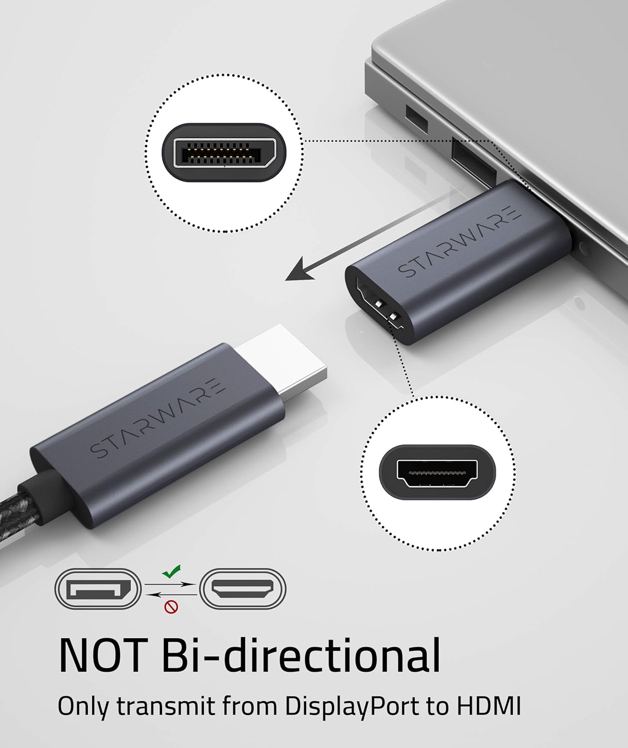 Transform Your Viewing Experience with Our High-Performance DisplayPort to HDMI Adapter - Effortlessly Connect Your Devices in Stunning 4K Resolution!