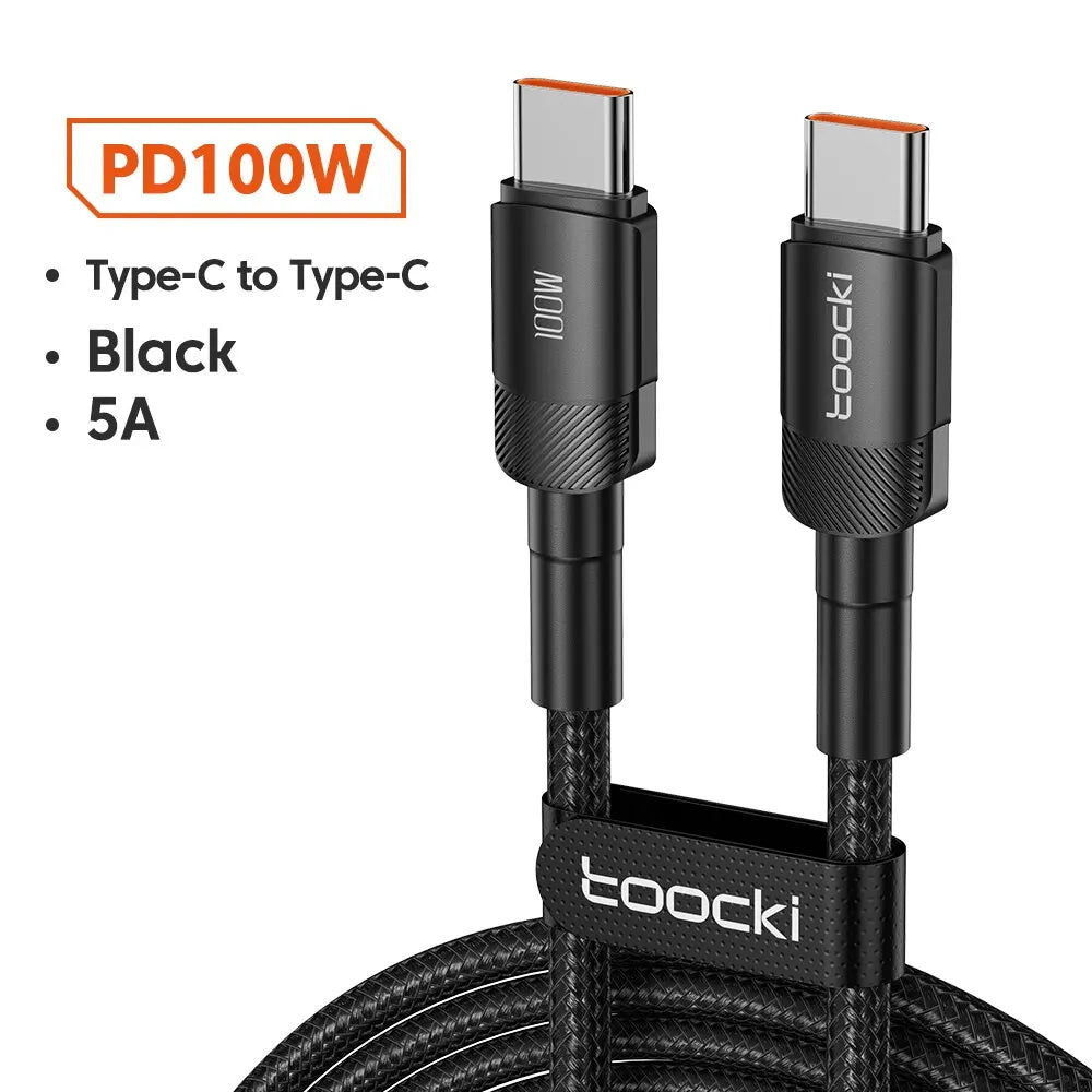High-Speed USB Type C Fast Charging Cable for iPhone 15/14/13/12/11 & Huawei P40/P30 - Durable, Versatile, and Certified for Safety