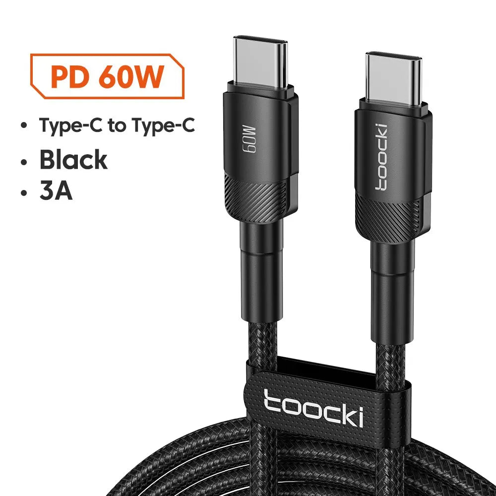 High-Speed USB Type C Fast Charging Cable for iPhone 15/14/13/12/11 & Huawei P40/P30 - Durable, Versatile, and Certified for Safety