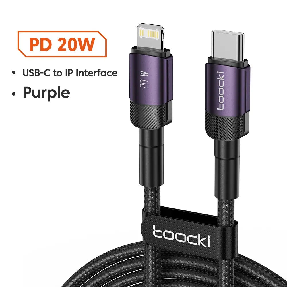 High-Speed USB Type C Fast Charging Cable for iPhone 15/14/13/12/11 & Huawei P40/P30 - Durable, Versatile, and Certified for Safety