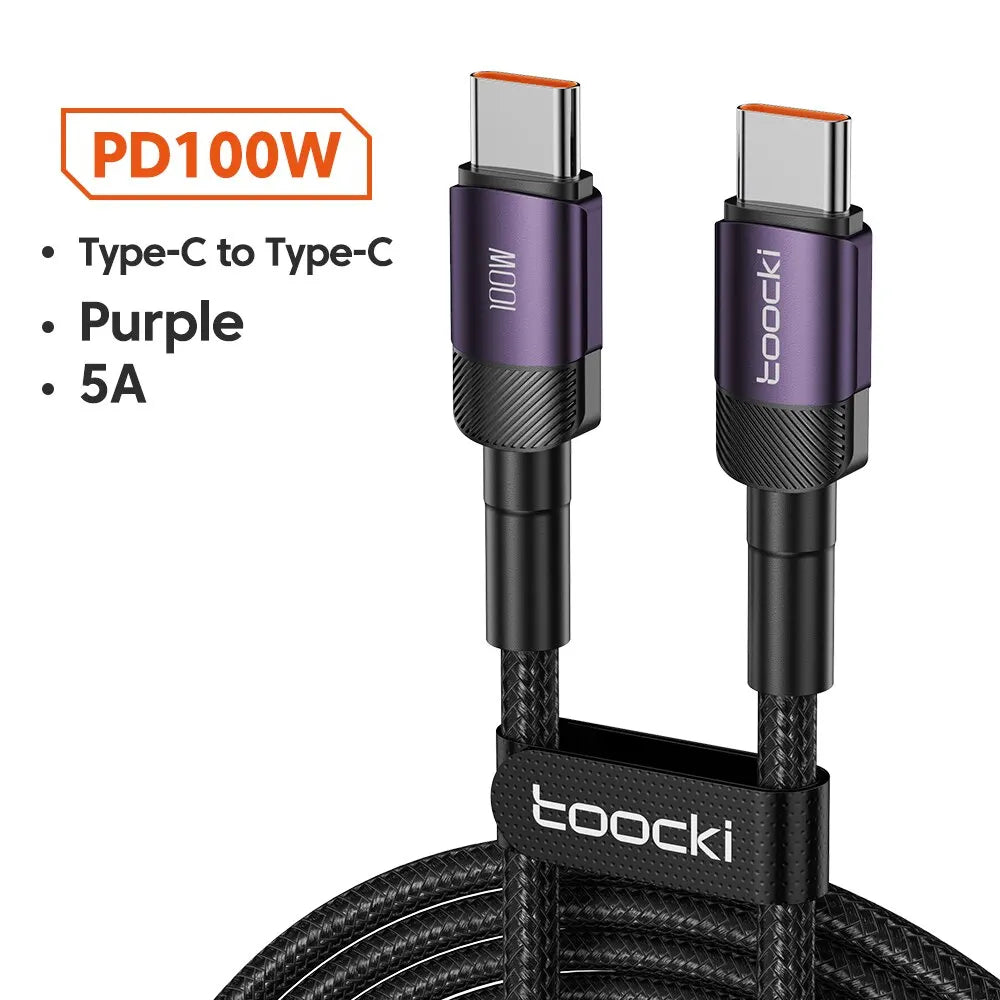 High-Speed USB Type C Fast Charging Cable for iPhone 15/14/13/12/11 & Huawei P40/P30 - Durable, Versatile, and Certified for Safety