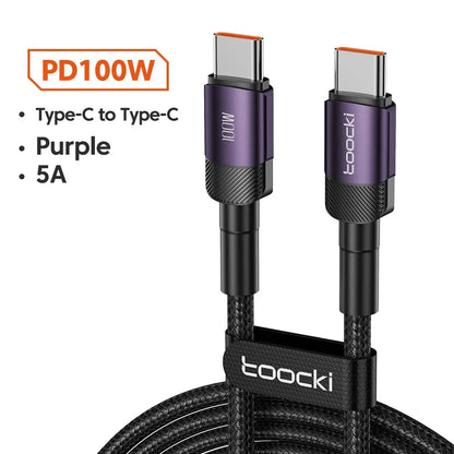 High-Speed USB Type C Fast Charging Cable for iPhone 15/14/13/12/11 & Huawei P40/P30 - Durable, Versatile, and Certified for Safety