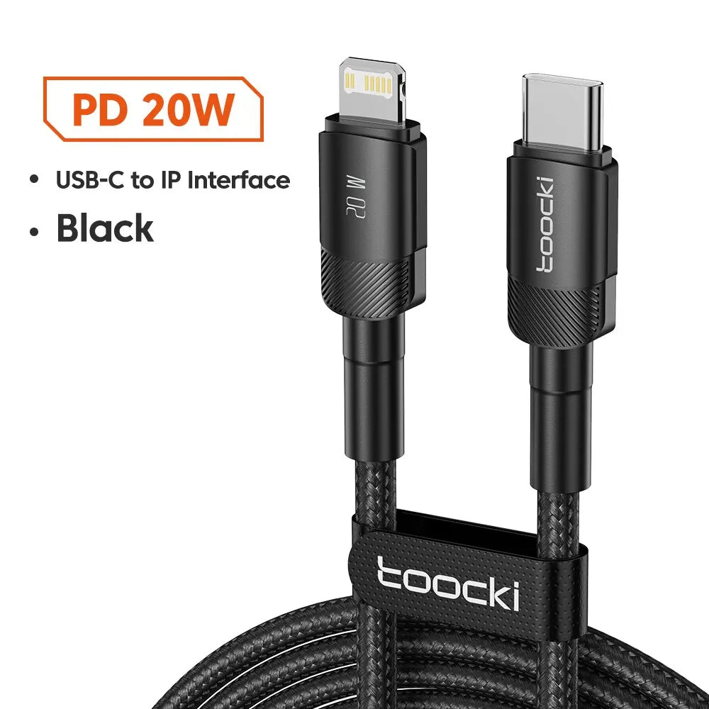 High-Speed USB Type C Fast Charging Cable for iPhone 15/14/13/12/11 & Huawei P40/P30 - Durable, Versatile, and Certified for Safety