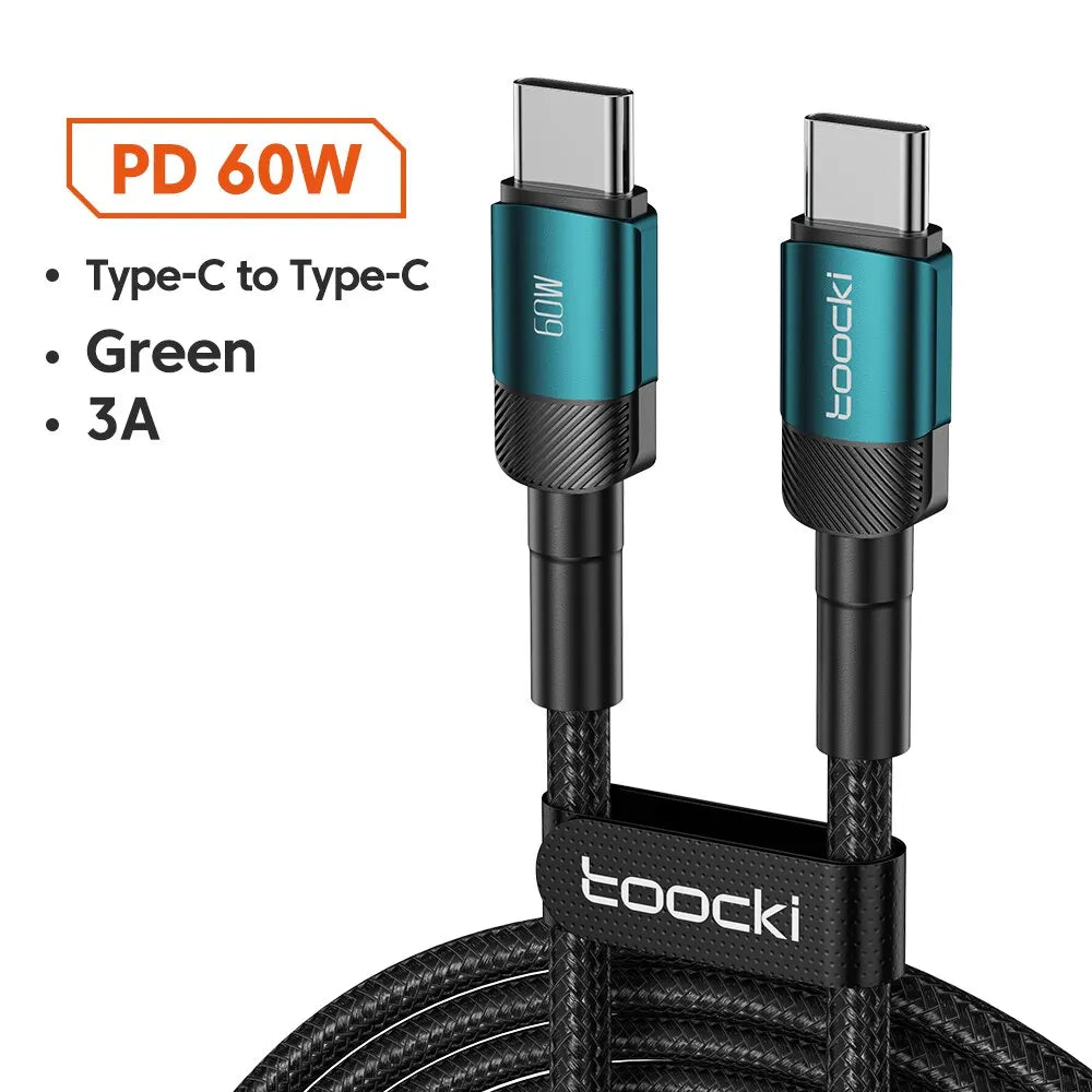High-Speed USB Type C Fast Charging Cable for iPhone 15/14/13/12/11 & Huawei P40/P30 - Durable, Versatile, and Certified for Safety