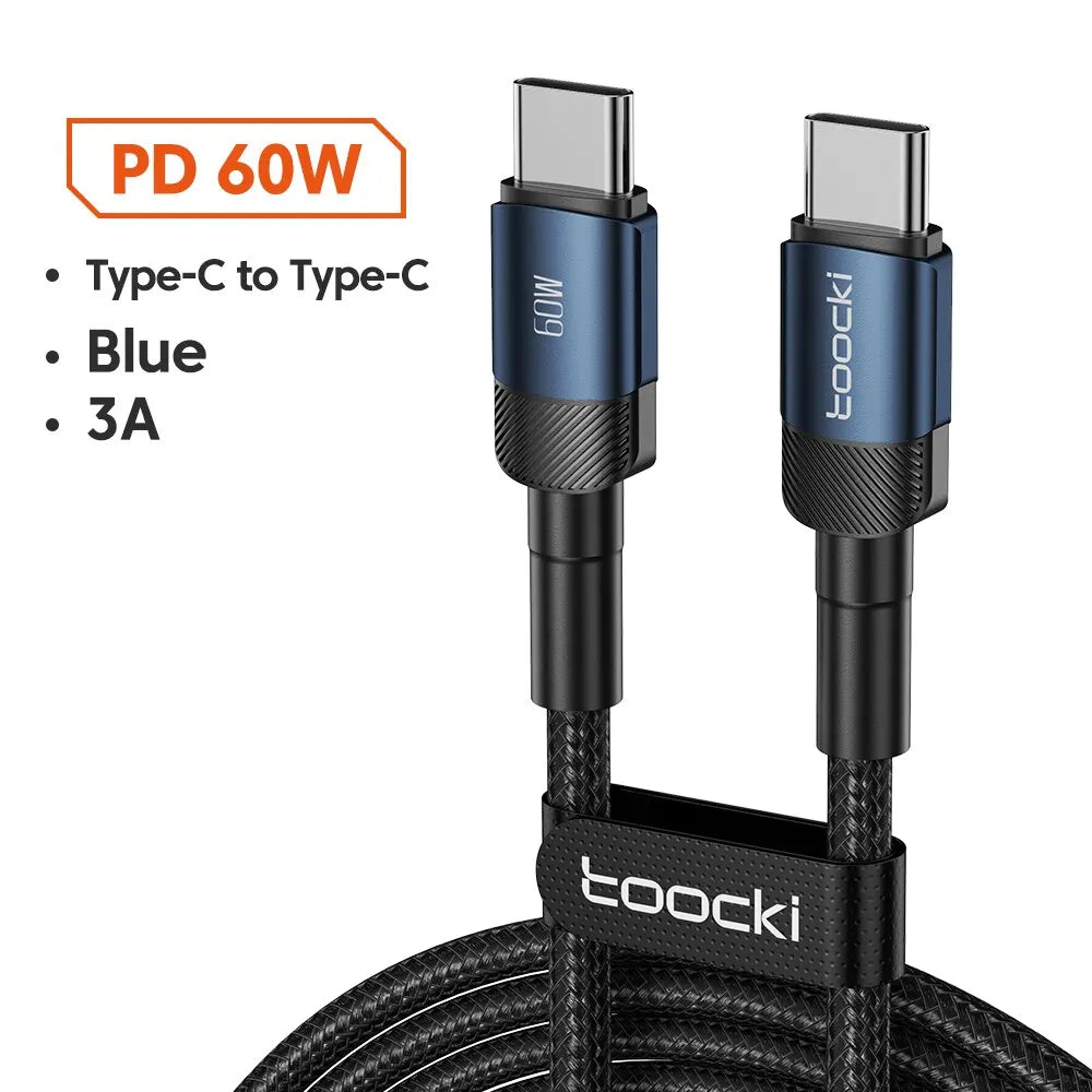 High-Speed USB Type C Fast Charging Cable for iPhone 15/14/13/12/11 & Huawei P40/P30 - Durable, Versatile, and Certified for Safety